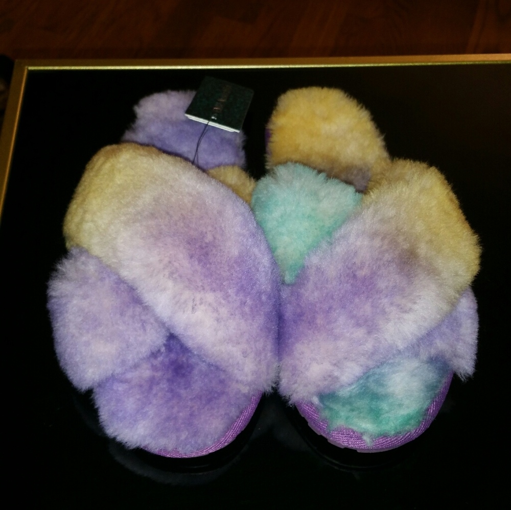 Emu Australia tie dye Slippers wool Slides Comfy
